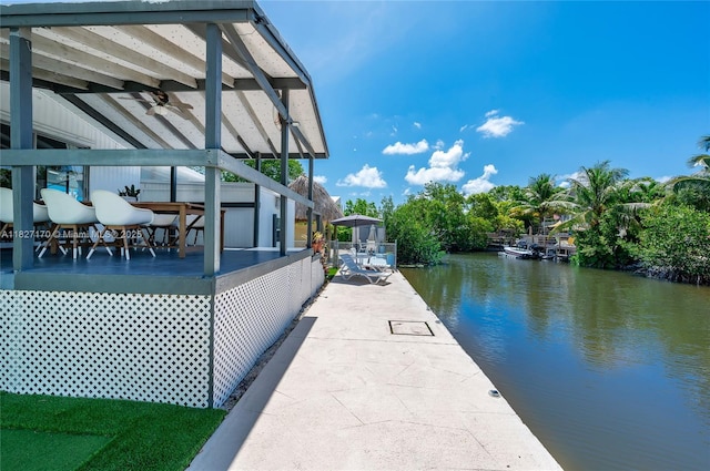 456 Bowie Ln, Key Largo, FL 33037 - dock area featuring a water view