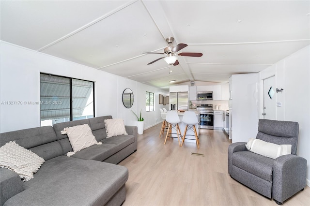 456 Bowie Ln, Key Largo, FL 33037 - living area featuring light wood-style flooring and a ceiling fan