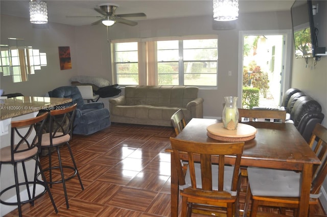 56 Norwich C Unit 56, West Palm Beach, FL 33417 - dining space featuring ceiling fan
