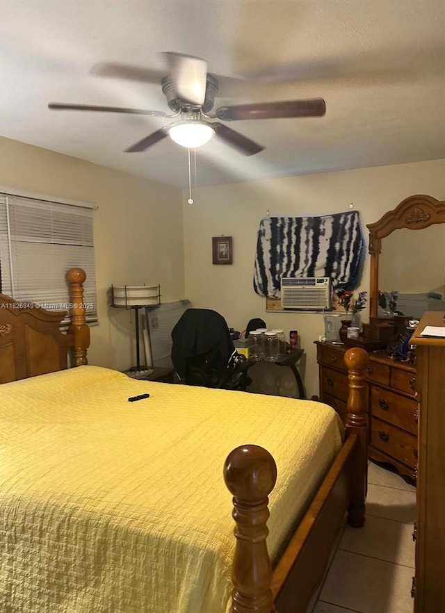 506 York Rd, Lehigh Acres, FL 33936 - bedroom with tile patterned flooring and a ceiling fan