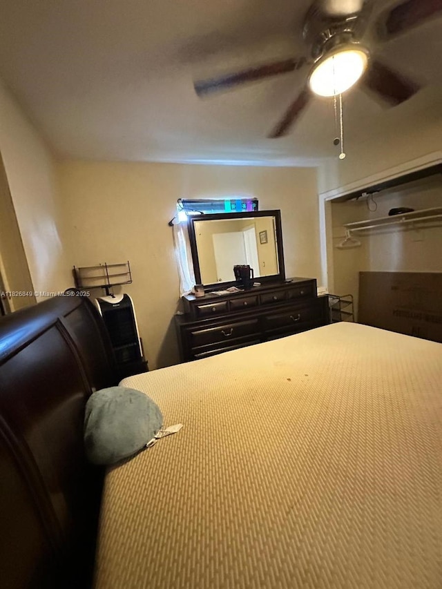 506 York Rd, Lehigh Acres, FL 33936 - bedroom with ceiling fan and a closet
