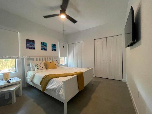 901 Estall St, Key Largo, FL 33037 - bedroom with multiple closets and ceiling fan