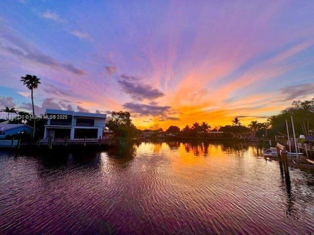 2108 NE 24th St, Wilton Manors, FL 33305 - water view featuring a dock