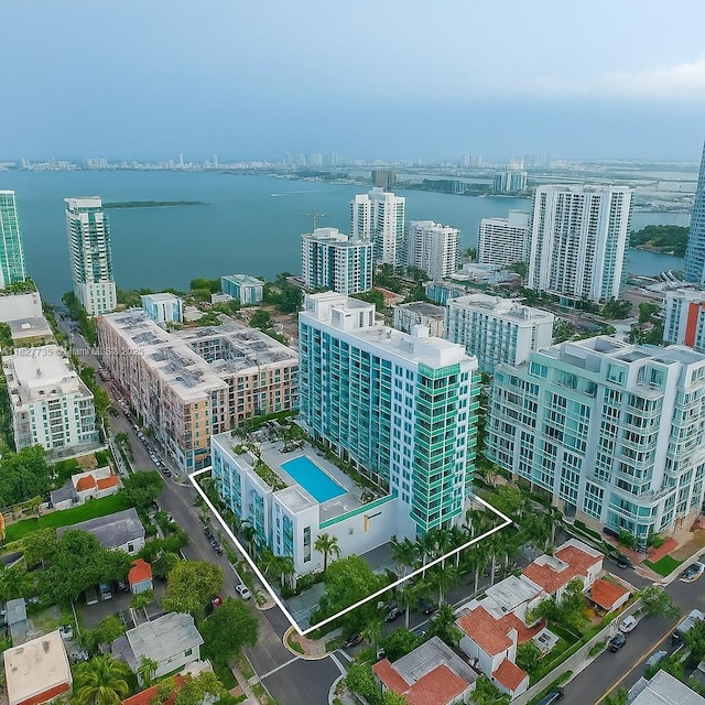 333 NE 24th St Unit 1401, Miami, FL 33137 - view of urban area featuring a pool and a nearby body of water