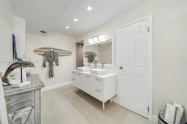 1500 S Ocean Dr Unit 7K, Hollywood, FL 33019 - bathroom with vanity and recessed lighting