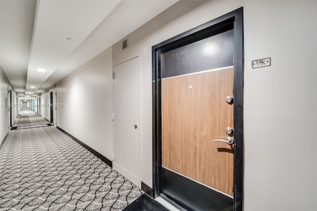 1500 S Ocean Dr Unit 7K, Hollywood, FL 33019 - corridor with carpet flooring and recessed lighting