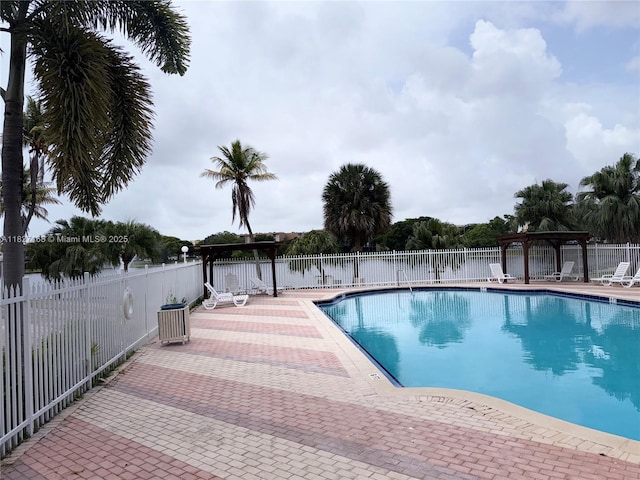 9365 Fontainebleau, Miami, FL 33172 - community pool with a patio and a gazebo