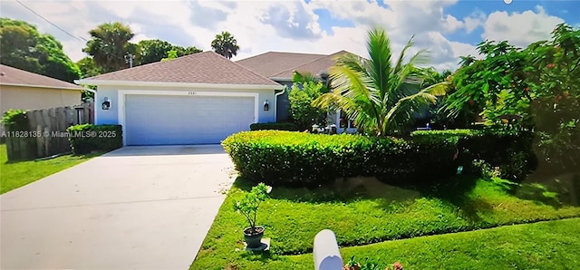 2081 SW Tropical Ter, Port St Lucie, FL 34953 - view of front of home featuring a garage, concrete driveway, and stucco siding