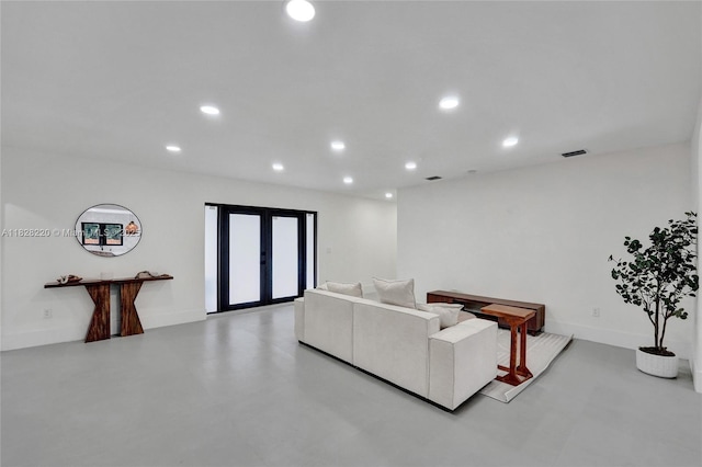 5850 Rose Ter, Plantation, FL 33317 - living room with french doors and recessed lighting