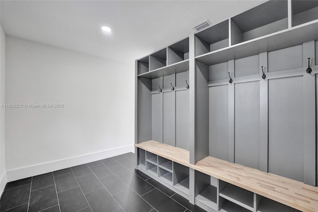 5850 Rose Ter, Plantation, FL 33317 - mudroom featuring recessed lighting and dark tile patterned floors