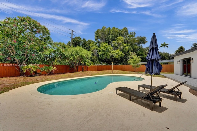 5850 Rose Ter, Plantation, FL 33317 - view of pool featuring a patio area and a fenced backyard