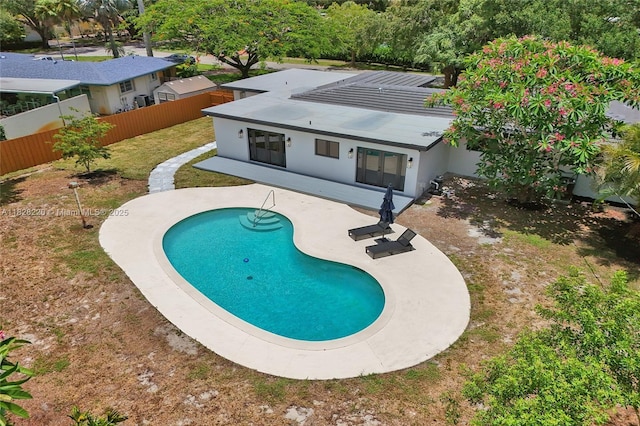 5850 Rose Ter, Plantation, FL 33317 - view of swimming pool with a patio and french doors