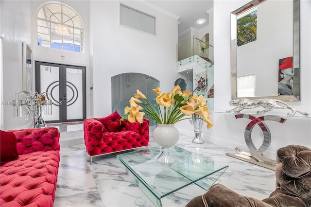 16488 SW 30th St, Miramar, FL 33027 - interior space with a high ceiling and ornamental molding