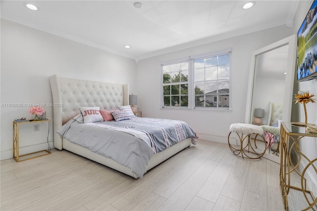 16488 SW 30th St, Miramar, FL 33027 - bedroom featuring recessed lighting, wood finished floors, and ornamental molding