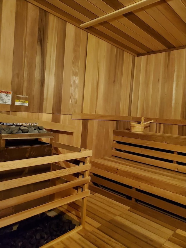 1600 NE 1st Ave Unit 2916, Miami, FL 33132 - sauna with wooden walls and wood finished floors