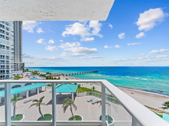 16445 Collins Ave Unit 726, Sunny Isles Beach, FL 33160 - balcony with view of water and beach