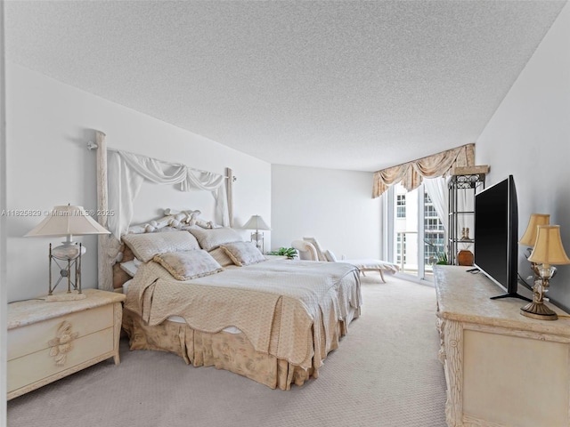 16445 Collins Ave Unit 726, Sunny Isles Beach, FL 33160 - carpeted bedroom with a textured ceiling and access to exterior