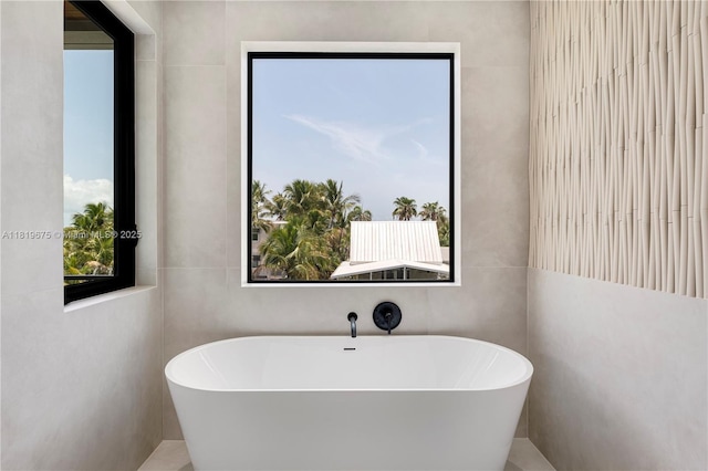301 Buttonwood Cir # B, Key Largo, FL 33037 - bathroom with a freestanding tub