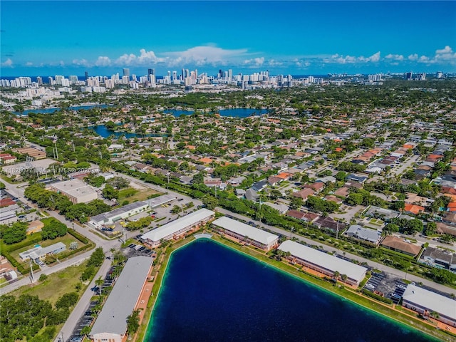 1000 SW 10th Ter Unit 2P, Hallandale Beach, FL 33009 - aerial view of property and surrounding area featuring skyline and a nearby body of water