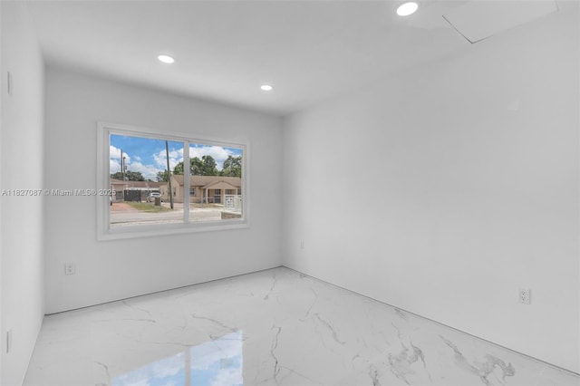 770 SE 5th Pl, Hialeah, FL 33010 - unfurnished room featuring recessed lighting and marble finish floors