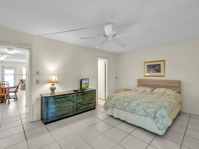 199 Durham D Unit 199, Deerfield Beach, FL 33442 - bedroom featuring light tile patterned floors and a ceiling fan