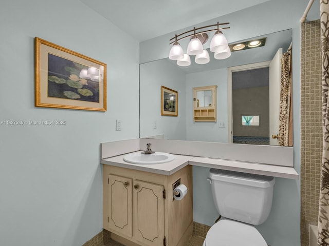 199 Durham D Unit 199, Deerfield Beach, FL 33442 - bathroom featuring vanity and a chandelier