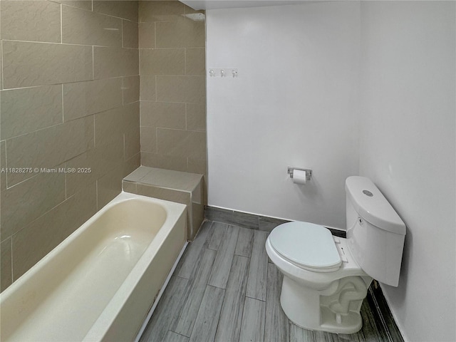 8103 SW 24th St, North Lauderdale, FL 33068 - bathroom with toilet and wood finished floors
