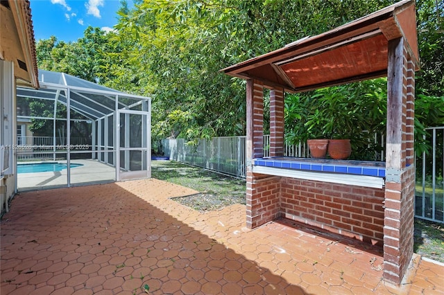 798 Verona Lake Dr, Weston, FL 33326 - view of patio / terrace with glass enclosure