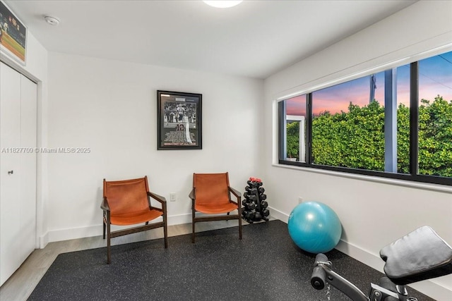 2180 Alamanda Dr, North Miami, FL 33181 - workout area featuring baseboards