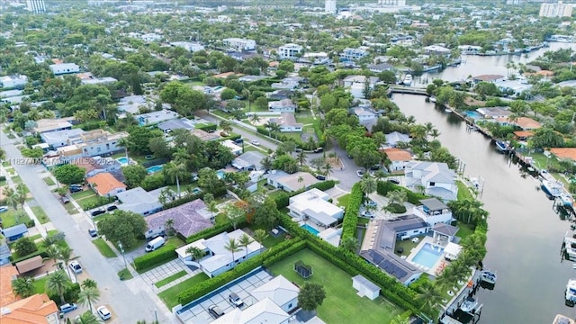 2180 Alamanda Dr, North Miami, FL 33181 - aerial view of property's location featuring a nearby body of water and nearby suburban area