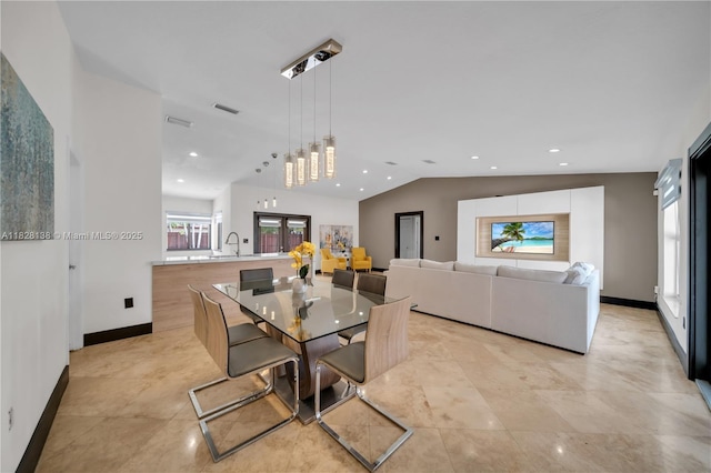 14795 SW 174th St, Miami, FL 33187 - dining space with lofted ceiling and recessed lighting