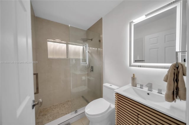 14795 SW 174th St, Miami, FL 33187 - bathroom with a walk in shower, vanity, and tile patterned flooring