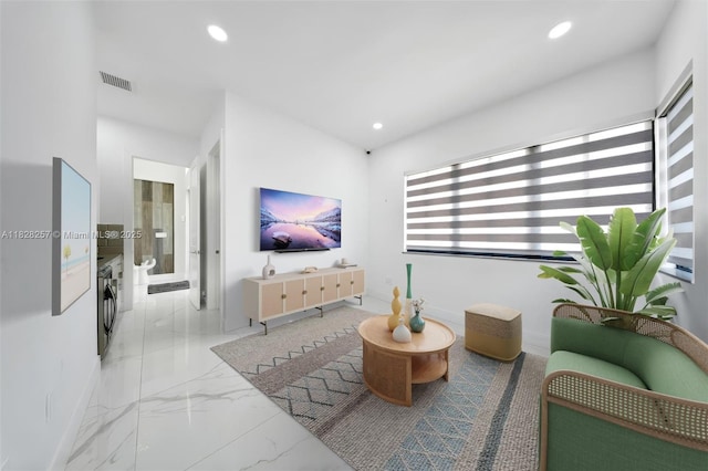1550 SW 89th Ct, Miami, FL 33174 - living area with recessed lighting and marble finish floors