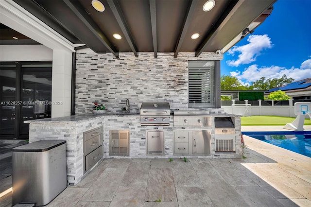 1550 SW 89th Ct, Miami, FL 33174 - view of patio / terrace featuring area for grilling and a sink