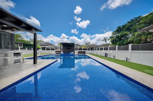 1550 SW 89th Ct, Miami, FL 33174 - view of swimming pool featuring a fenced backyard and a patio