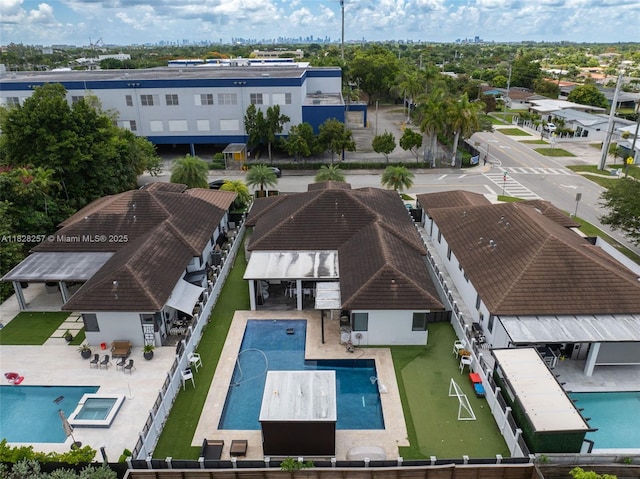 1550 SW 89th Ct, Miami, FL 33174 - bird's eye view of a pool