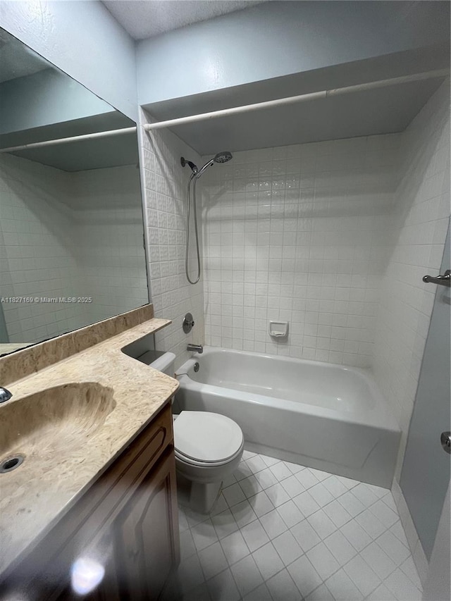 6298 NW 170th Ln, Hialeah, FL 33015 - bathroom with tile patterned flooring, shower / bath combination, and vanity