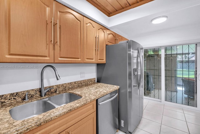 1621 NW 96th Ter, Pembroke Pines, FL 33024 - kitchen with appliances with stainless steel finishes, light tile patterned floors, and light stone counters