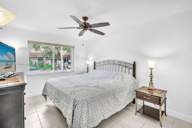 1621 NW 96th Ter, Pembroke Pines, FL 33024 - bedroom with light tile patterned floors and a ceiling fan