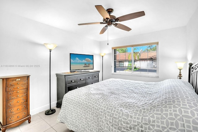 1621 NW 96th Ter, Pembroke Pines, FL 33024 - bedroom with light tile patterned floors and ceiling fan
