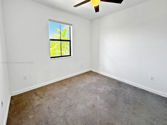 6011 W Paso Fino Pl, Davie, FL 33314 - spare room featuring a ceiling fan and carpet