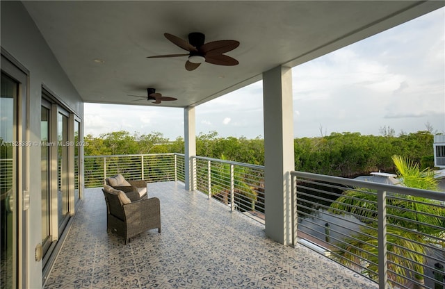 475 Bahia Honda Rd, Key Largo, FL 33037 - balcony with a ceiling fan