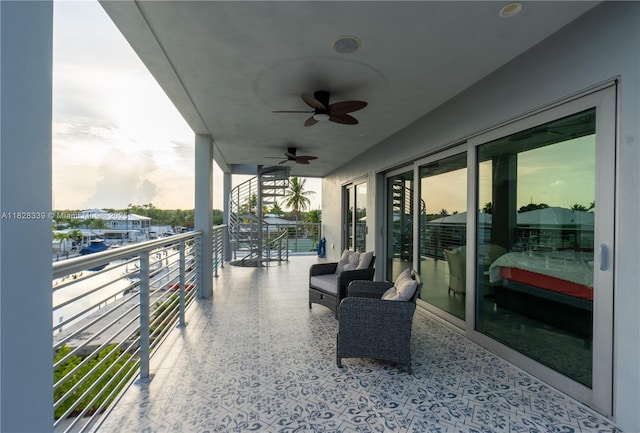 475 Bahia Honda Rd, Key Largo, FL 33037 - balcony with ceiling fan