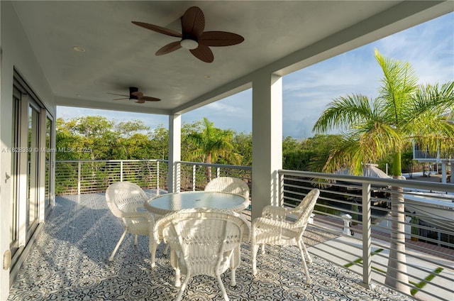 475 Bahia Honda Rd, Key Largo, FL 33037 - balcony featuring ceiling fan