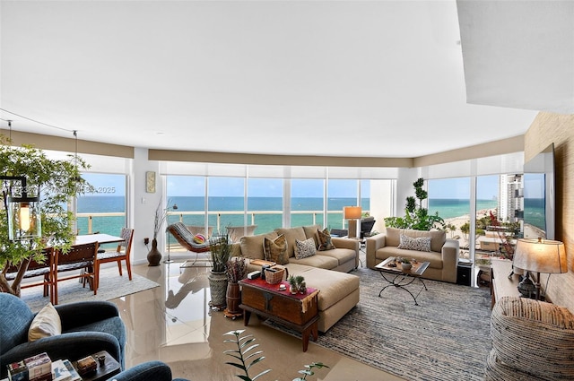18671 Collins Ave Unit 1401, Sunny Isles Beach, FL 33160 - tiled living area featuring healthy amount of natural light