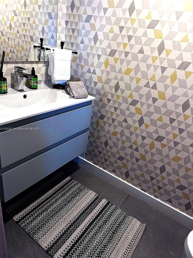 18671 Collins Ave Unit 1401, Sunny Isles Beach, FL 33160 - half bathroom with vanity and toilet