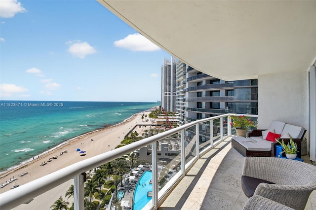 18671 Collins Ave Unit 1401, Sunny Isles Beach, FL 33160 - balcony featuring view of water and beach