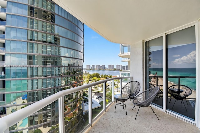 18671 Collins Ave Unit 1401, Sunny Isles Beach, FL 33160 - balcony featuring a view of city and a water view