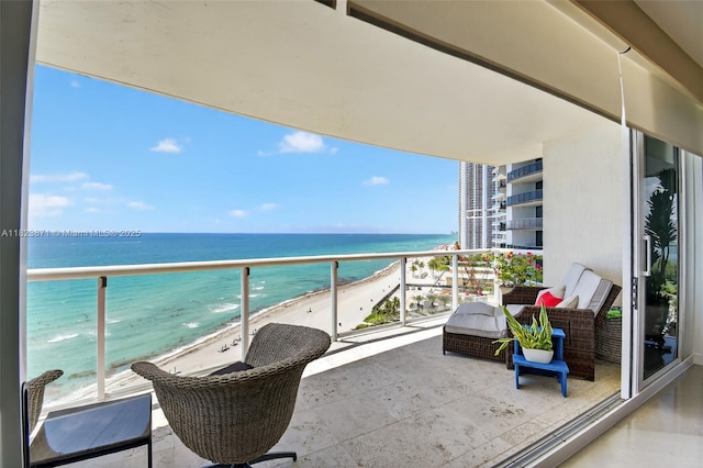 18671 Collins Ave Unit 1401, Sunny Isles Beach, FL 33160 - balcony featuring view of water and beach
