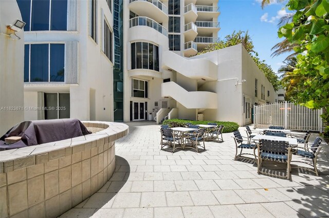 18671 Collins Ave Unit 1401, Sunny Isles Beach, FL 33160 - view of patio with outdoor dining area